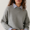 Cotton Cashmere Sweater - Heather Grey