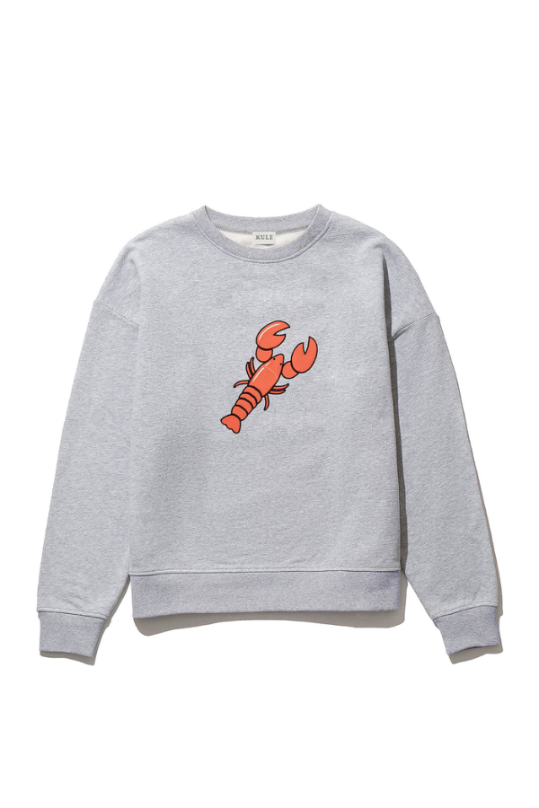 The Oversized Lobster Sweatshirt - Heather Grey