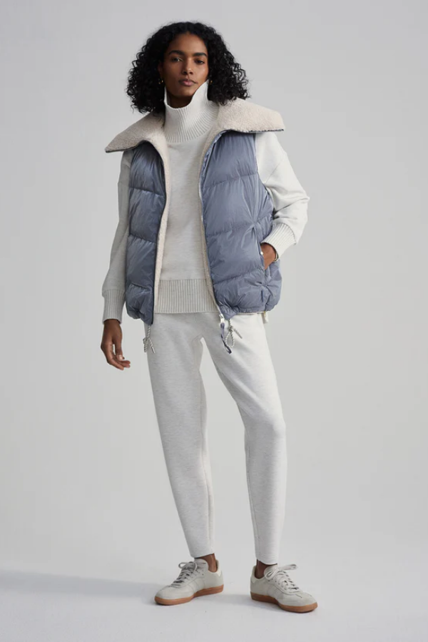 Brock Puffer Gilet- Blue Wind