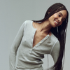 Rib Henley - Grey