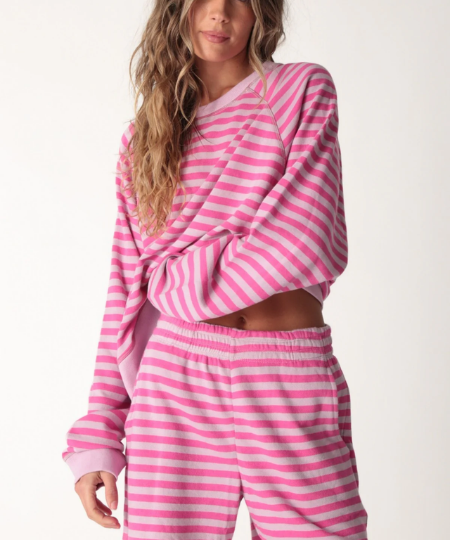 Ronan Sweatshirt- Magenta Stripe