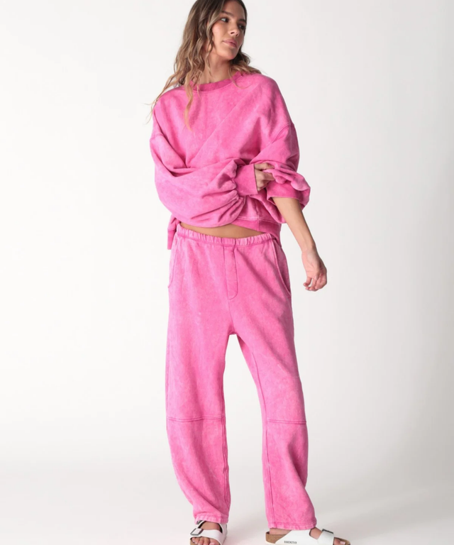 Balloon Sweatshirt- Acid Magenta