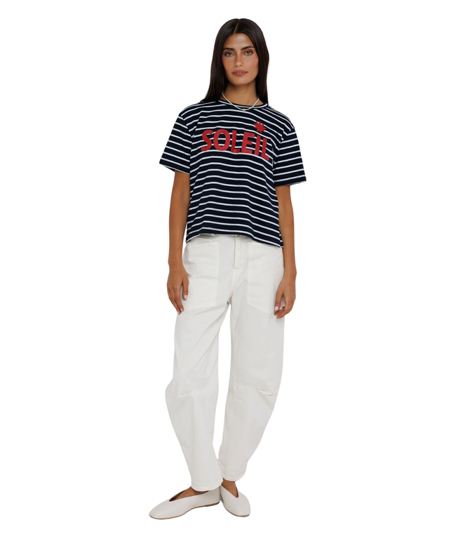 Soleil Stripe Tee- Navy Stripe