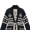 The Reversible Shepherd Cardigan-Navy and Cream