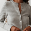 Sweater Rib Cardigan - Heather Grey