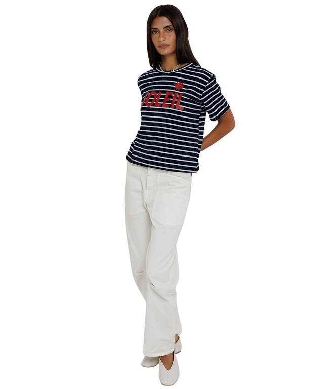 Soleil Stripe Tee- Navy Stripe