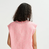 Sleeveless Top with Sequin Neckline