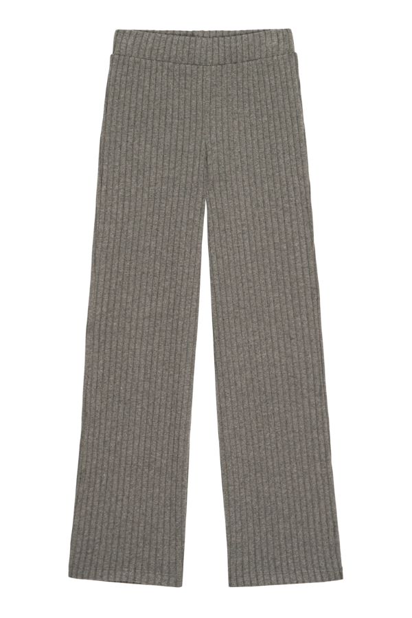 Sweater Rib Kick Flare - Charcoal Grey