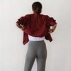 Sweater Rib Kick Flare - Charcoal Grey