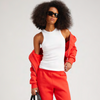 Mini Logo Sweatpant-Red
