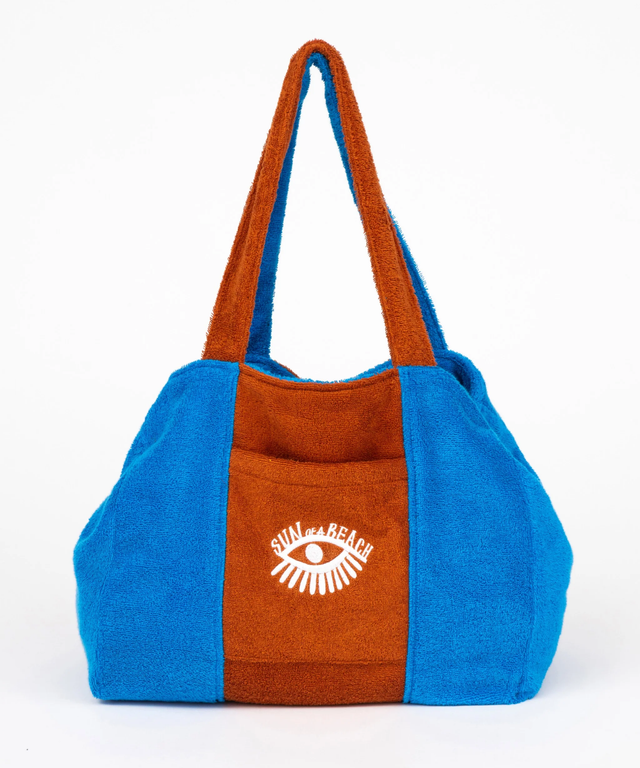 Terry Tote Beach Bag-Two Tone