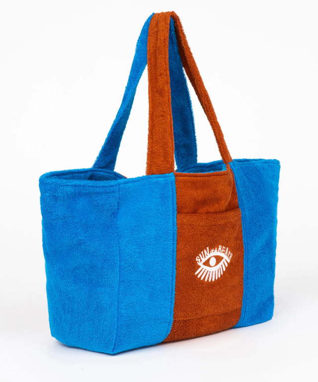 Terry Tote Beach Bag-Two Tone