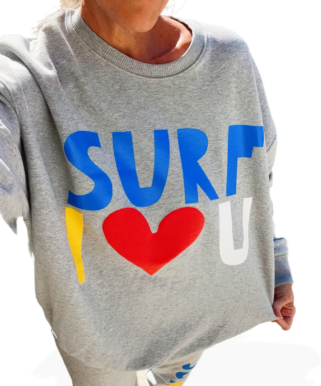 Surf I ♥ U Crewneck