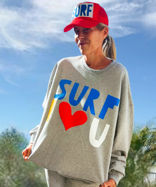 Surf I ♥ U Crewneck