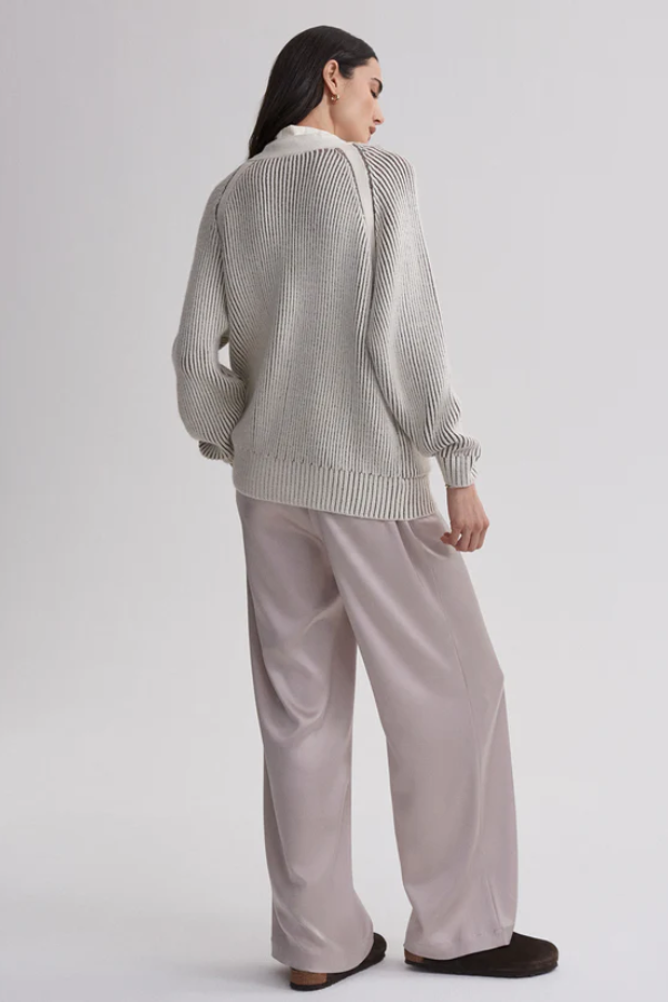 Jude Plated Cardigan - Birch