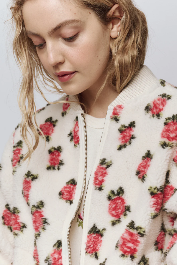 The Great Plush Bomber - Cream Rose