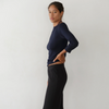 Sweater Rib Kick Flare - Jet