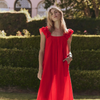 The Ruffle Coverup - Hot Red