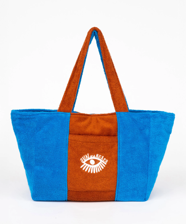 Terry Tote Beach Bag-Two Tone