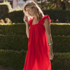 The Ruffle Coverup - Hot Red