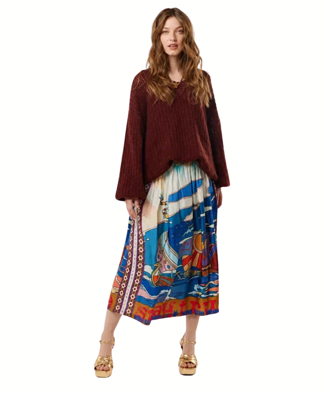 Vanessa Nautical Midi Skirt
