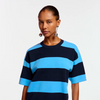 Blue and Navy Blue Striped Knit Sweater