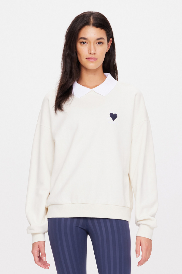 Pascal Collared Crew - Creme