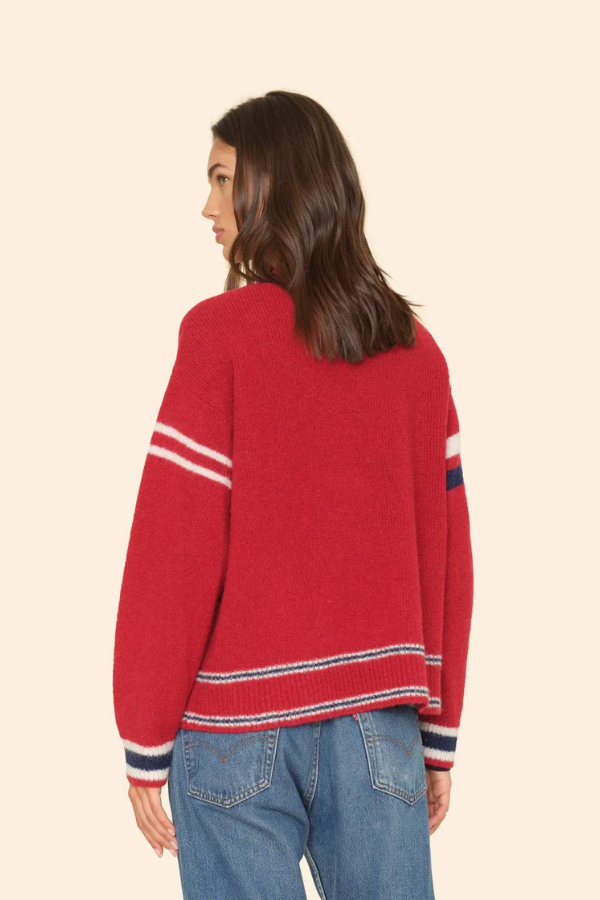 Carey Sweater - Red Blue