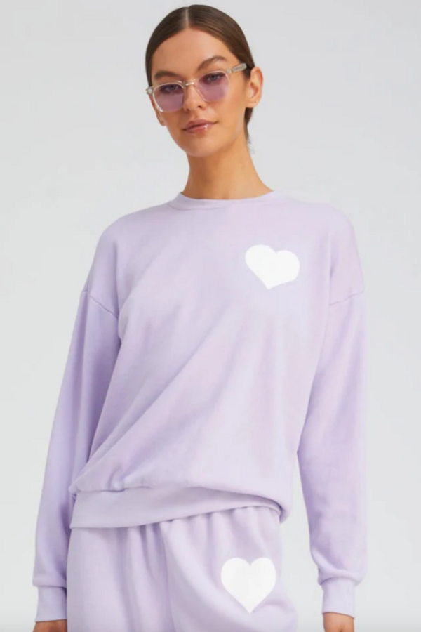 Heart Sweatshirt - Lavender