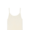 The Baby Rib Scallop Tank - Creme