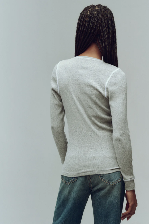 Rib Henley - Grey