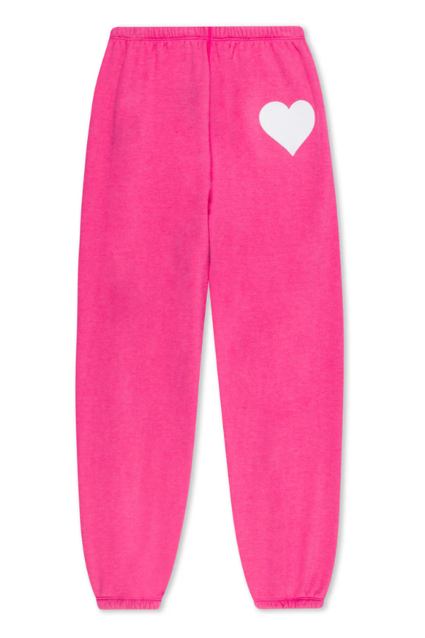 Heart Sweatpant- Hot Pink