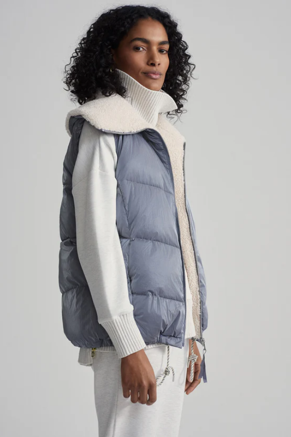 Brock Puffer Gilet- Blue Wind