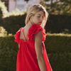 The Ruffle Coverup - Hot Red