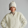 Reimont Fluffy Bubble Knit Jacket- Egret