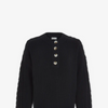 Vera Button Neck Sweater - Black