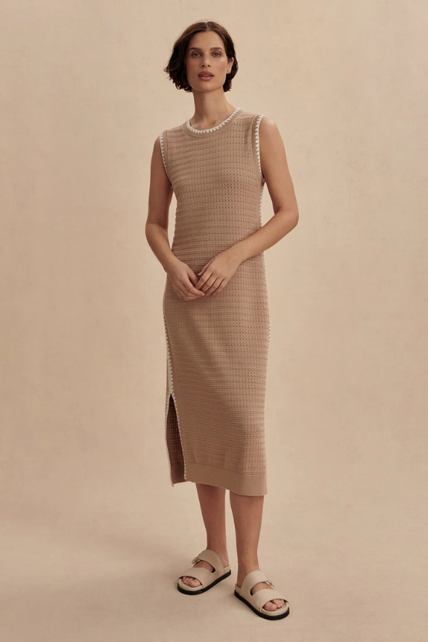 Dwight Tank Knit Dress-Lt Taupe