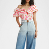 Hillary Voluminous Ruffle Top - Pink Floral