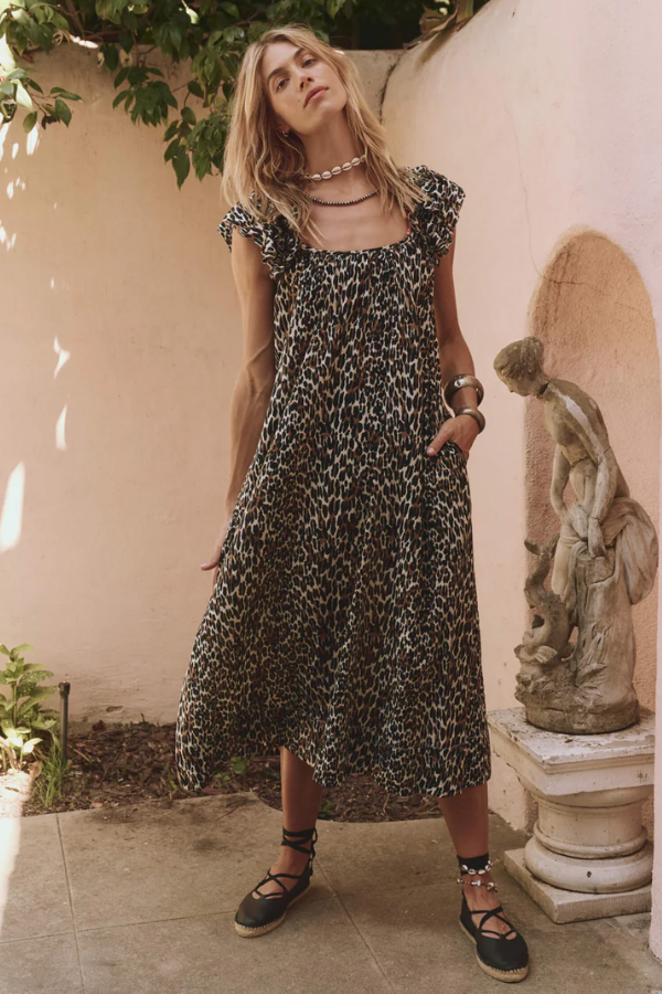 The Ruffle Coverup - Leopard