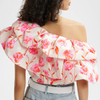 Hillary Voluminous Ruffle Top - Pink Floral
