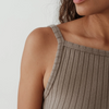 Sweater Rib Tank - Mushroom