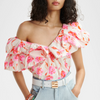 Hillary Voluminous Ruffle Top - Pink Floral