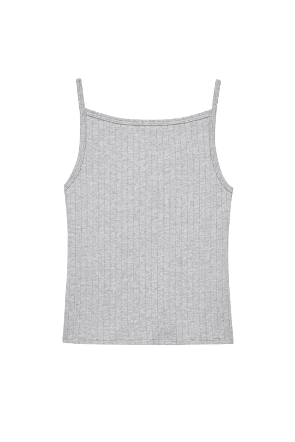 Sweater Rib Tank - Heather Grey