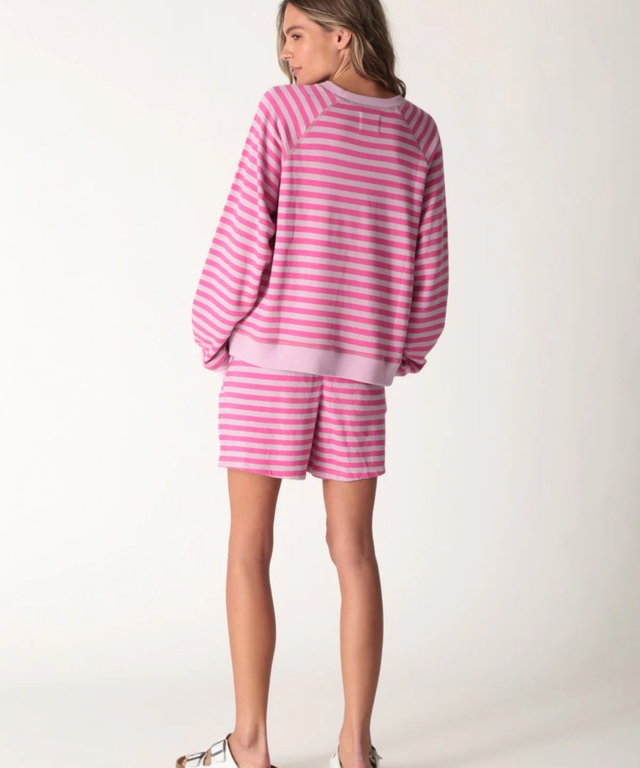 Cami Stripe Short- Magenta Light Purple