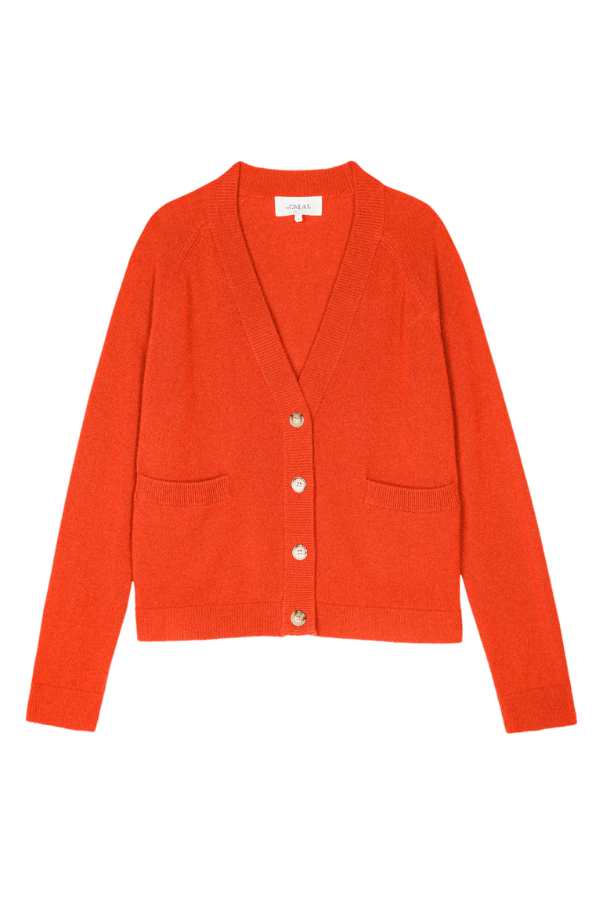 Cashmere Varsity Cardigan- Ember