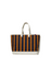 The Over The Shoulder All Over Striped Tote - Vicuna/Navy