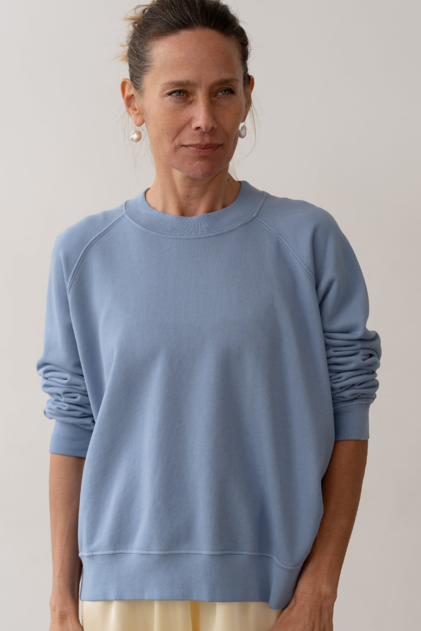 Eco-Terry Crewneck - Cornflower