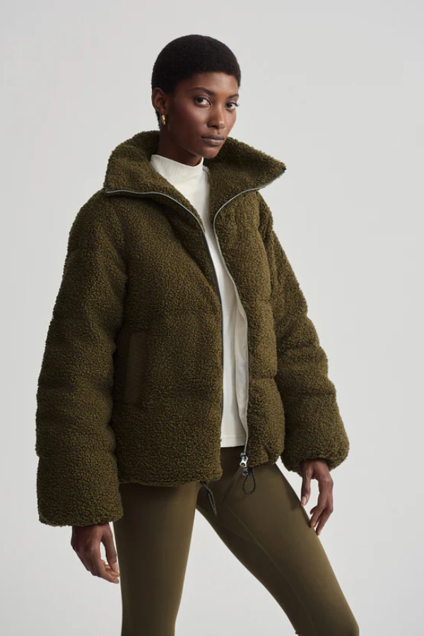 Wilkins Sherpa Puffer Jacket- Olive