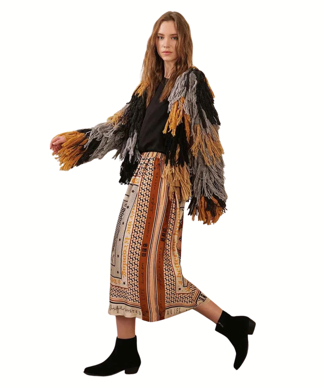 Rosalee Tattoo Midi Skirt