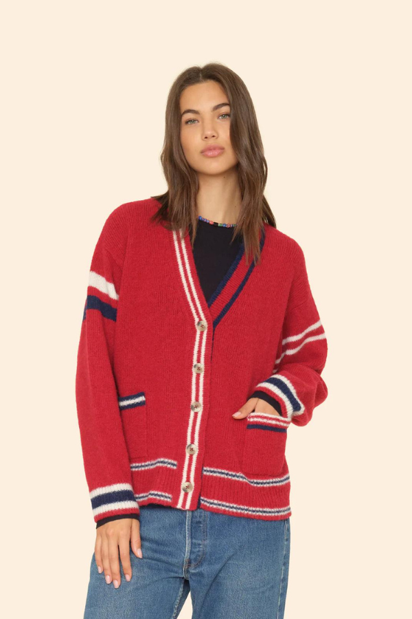 Carey Sweater - Red Blue